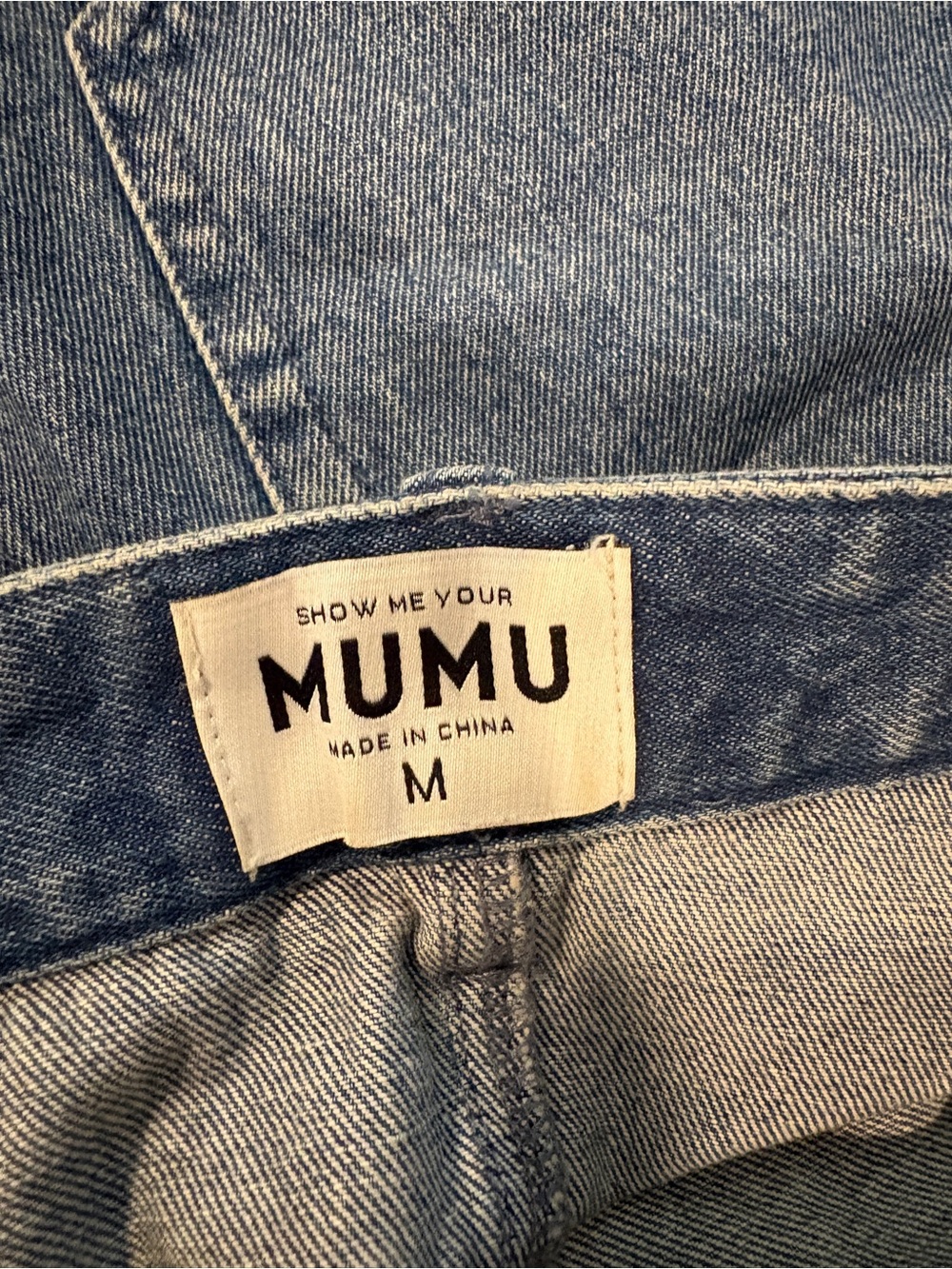 Show Me Your MuMu Denim Mini Skirt with Studded Belt - Picture 3 of 4